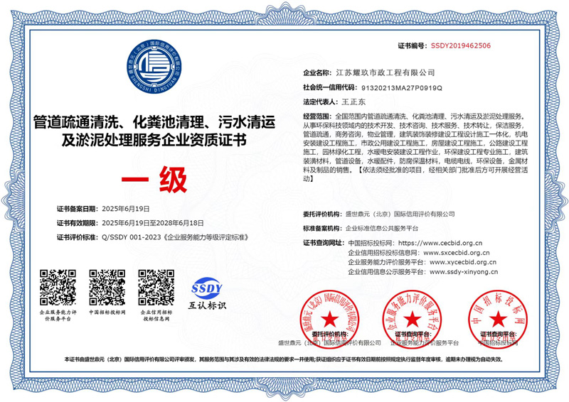 苏州路企业资质证书